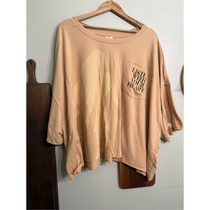 Disney Tan Boat Neck Pocahontas Listen With Your Heart T-Shirt Plus Size 3X
